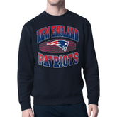 New England Patriots Starter Team Grit Graphic Fleece Pullover Sweatshirt Navy | NFL