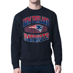 New England Patriots Starter Team Grit Graphic Fleece Pullover Sweatshirt Navy | NFL
