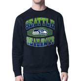 Seattle Seahawks Starter Team Grit Graphic Fleece Pullover Sweatshirt College Navy | NFL