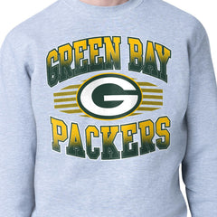 Green Bay Packers Starter Team Grit Graphic Fleece Pullover Sweatshirt Heather Gray | NFL