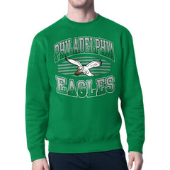Philadelphia Eagles Starter Team Grit Graphic Fleece Pullover Sweatshirt Kelly Green | NFL