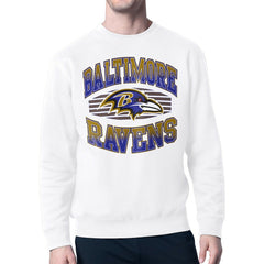 Baltimore Ravens Starter Team Grit Graphic Fleece Pullover Sweatshirt White | NFL