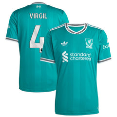 Virgil van Dijk Liverpool 2025/26 Third Replica Player Jersey Green | Adidas Online