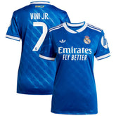 Vinicius Junior Real Madrid Women's 2025/26 Third Replica Player Jersey Blue | Adidas