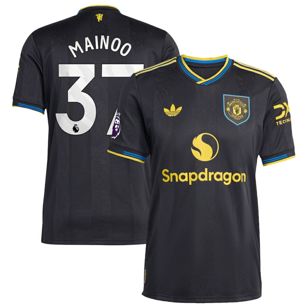 Kobbie Mainoo Manchester United 2025/26 Third Player Jersey Black | Adidas cheap