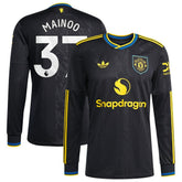 Kobbie Mainoo Manchester United 2025/26 Third Replica Long Sleeve Player Jersey Black | Adidas discount