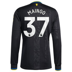 Kobbie Mainoo Manchester United 2025/26 Third Replica Long Sleeve Player Jersey Black | Adidas discount