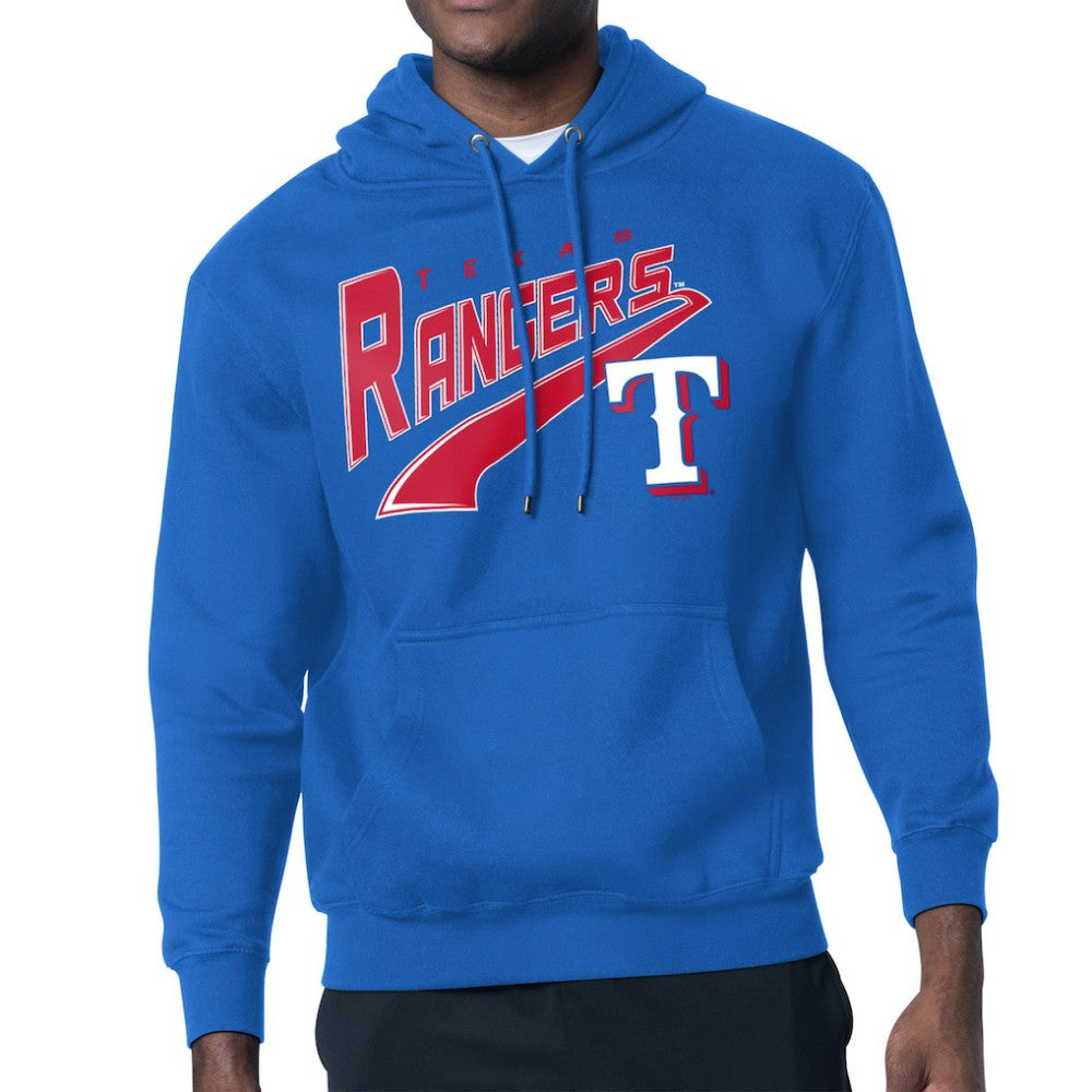 Texas Rangers Starter Modern Tailsweep Fleece Tri-Blend Pullover Hoodie - MLB