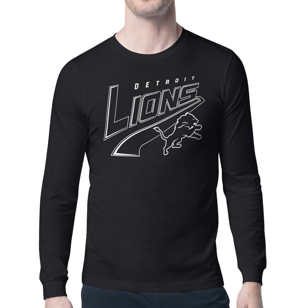 Detroit Lions Starter Modern Tailsweep Graphic Long Sleeve T-Shirt Black | NFL