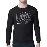 Detroit Lions Starter Modern Tailsweep Graphic Long Sleeve T-Shirt Black | NFL