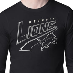 Detroit Lions Starter Modern Tailsweep Graphic Long Sleeve T-Shirt Black | NFL