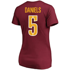 Jayden Daniels Washington Commanders Women's Plus Size Name & Number T-Shirt Burgundy | Fanatics