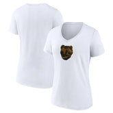 Boston Bruins Women's Primary Logo V-Neck T-Shirt - White - NHL