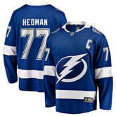 Victor Hedman Tampa Bay Lightning Fanatics Home Captain Patch Breakaway Jersey - Blue - NHL