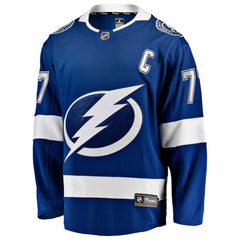 Victor Hedman Tampa Bay Lightning Fanatics Home Captain Patch Breakaway Jersey - Blue - NHL