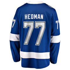 Victor Hedman Tampa Bay Lightning Fanatics Home Captain Patch Breakaway Jersey - Blue - NHL