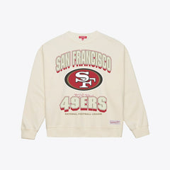 San Francisco 49ers Women's Tonal Arch Sweatshirt Cream | Mitchell & Ness