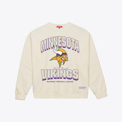 Minnesota Vikings Women's Tonal Arch Sweatshirt Cream | Mitchell & Ness