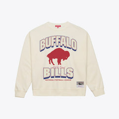 Buffalo Bills Women's Tonal Arch Sweatshirt Cream | Mitchell & Ness
