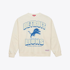 Detroit Lions Women's Tonal Arch Sweatshirt Cream | Mitchell & Ness