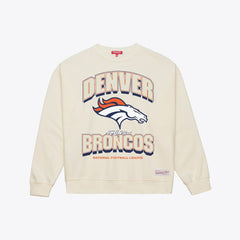 Denver Broncos Women's Tonal Arch Sweatshirt Cream | Mitchell & Ness