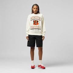 Cincinnati Bengals Women's Tonal Arch Sweatshirt Cream | Mitchell & Ness