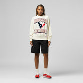 Houston Texans Women's Tonal Arch Sweatshirt Cream | Mitchell & Ness