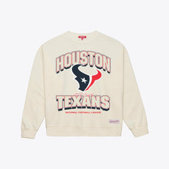 Houston Texans Women's Tonal Arch Sweatshirt Cream | Mitchell & Ness