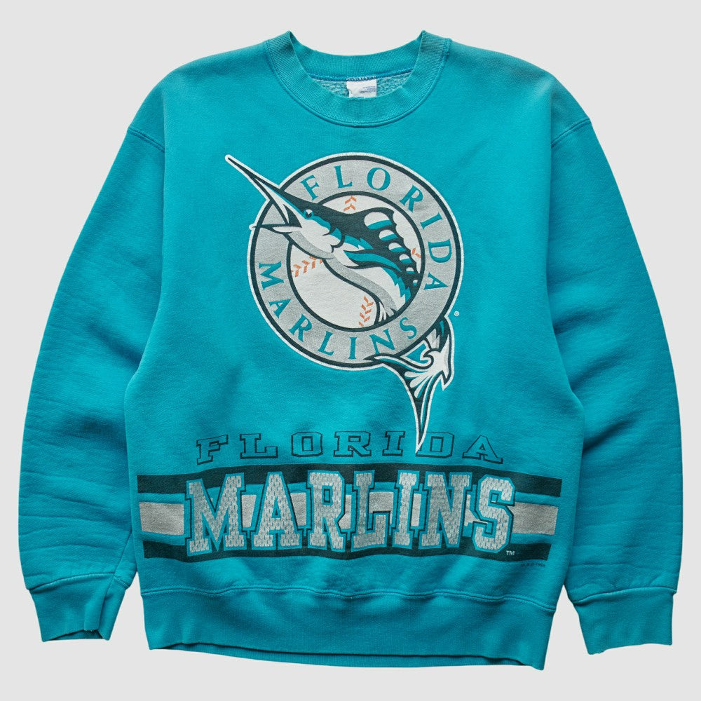 Miami Marlins 90s Pullover Sweatshirt - MLB