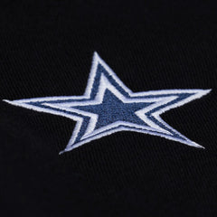 Dallas Cowboys Women's Cropped Long Sleeve Rugby Polo Black | Mitchell & Ness