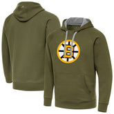 Boston Bruins Antigua Victory Pullover Hoodie - Olive - NHL