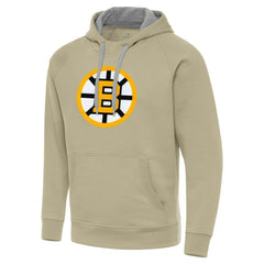 Boston Bruins Antigua Victory Pullover Hoodie - Khaki - NHL