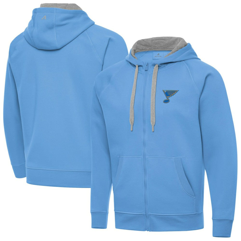St. Louis Blues Antigua Victory Full-Zip Hoodie - Blue - NHL