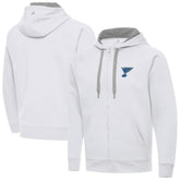 St. Louis Blues Antigua Victory Full-Zip Hoodie - White - NHL