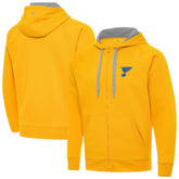 St. Louis Blues Antigua Victory Full-Zip Hoodie - Gold - NHL