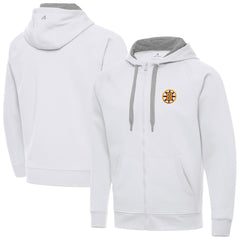 Boston Bruins Antigua Victory Full-Zip Hoodie - White - NHL