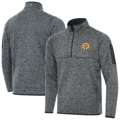 Boston Bruins Antigua Fortune Quarter-Zip Pullover Jacket - Heather Black - NHL