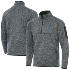 St. Louis Blues Antigua Fortune Quarter-Zip Pullover Jacket - Heather Gray - NHL