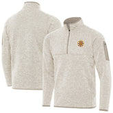 Boston Bruins Antigua Fortune Quarter-Zip Pullover Jacket - Oatmeal - NHL