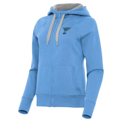 St. Louis Blues Antigua Women's Victory Full-Zip Hoodie - Blue - NHL