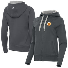 Boston Bruins Antigua Women's Victory Full-Zip Hoodie - Charcoal - NHL