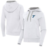 St. Louis Blues Antigua Women's Victory Full-Zip Hoodie - White - NHL