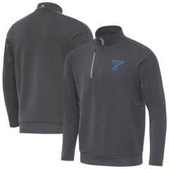 St. Louis Blues Antigua Generation Quarter-Zip Pullover Top - Pewter - NHL
