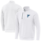 St. Louis Blues Antigua Generation Quarter-Zip Pullover Top - White - NHL