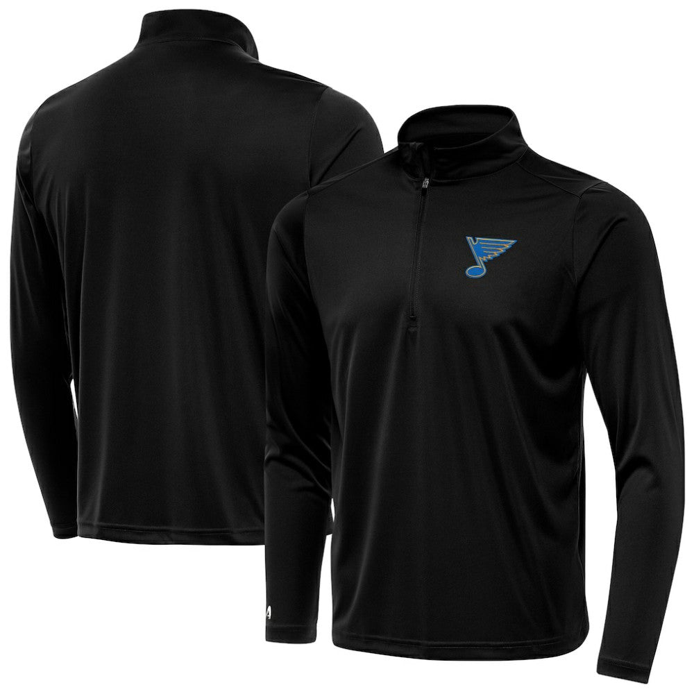 St. Louis Blues Antigua Tribute Lightweight Quarter-Zip Pullover - Black - NHL