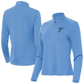 St. Louis Blues Antigua Women's Tribute Half-Zip Pullover - Blue - NHL