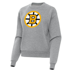 Boston Bruins Antigua Women's Victory Pullover Sweatshirt - Heather Gray - NHL