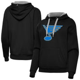 St. Louis Blues Antigua Women's Victory Pullover Hoodie - Black - NHL