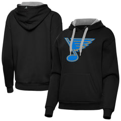St. Louis Blues Antigua Women's Victory Pullover Hoodie - Black - NHL