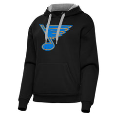 St. Louis Blues Antigua Women's Victory Pullover Hoodie - Black - NHL